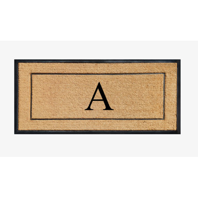 Ironton Natural Coir & Rubber Large Monogrammed Doormat, Thick Durable Entry Mats for Entrance Heavy Duty, Thin Profile, Long Lasting Front Door Mat - 30"x60"