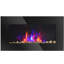 Foyer électrique mural 28,5 "avec rétroéclairage à DEL 7 couleurs, effet de flamme réaliste, radiateur de 1450 W pour 400 pieds carrés, télécommande, protection contre la surchauffe