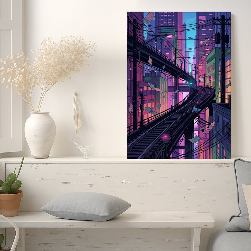 Art mural sur toile Curving, H 18 po x l 12 po