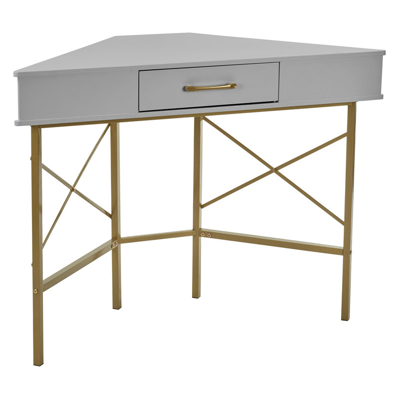 Agna Corner Writing Desk, Grey