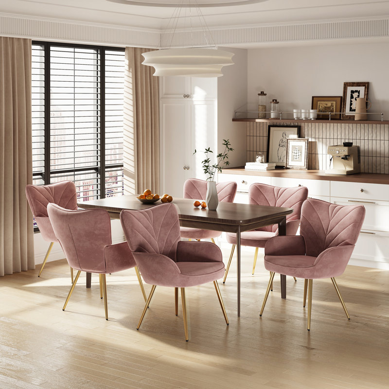 Chaise d'appoint moelleuse en laine d'agneau, Rose