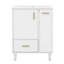 Meuble-lavabo 24 po avec lavabo, meuble de rangement autoportant avec tablette de porte, panier coulissant à 2 niveaux et tiroir profond-478644829
