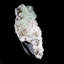 Apophyllite cubique et stilbite sur cristal calcédoine