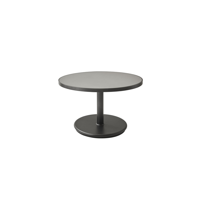 Go Round Outdoor Bar Table , in. W in. D, Dark Gray, White/Light Gray, 23.7" W x 23.7" L x 29.6" H