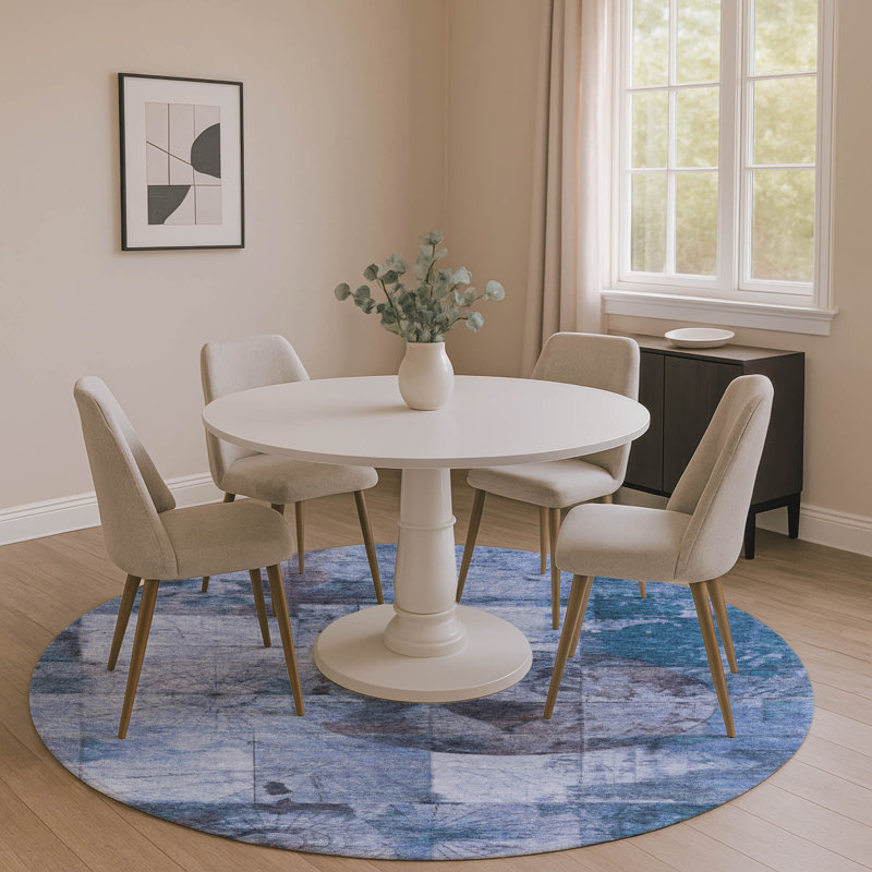 Premium Machine Washable Farolt AMF1905 Global Rug, Round 8'