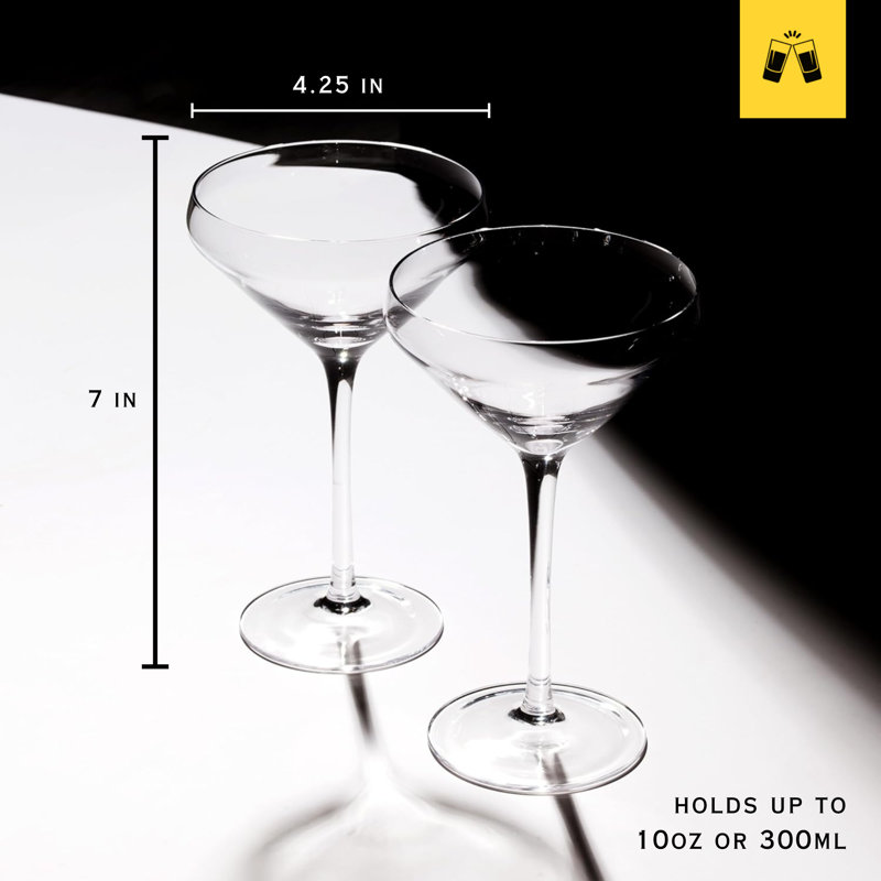 Verre à martini soufflé à la main 10 oz
