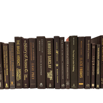 Livres modernes brun foncé par couleur et pied