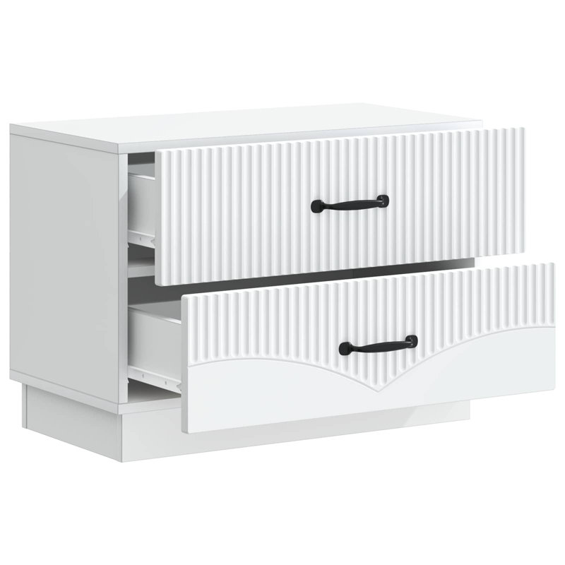 62cm W Engineered Wood Bedside Table