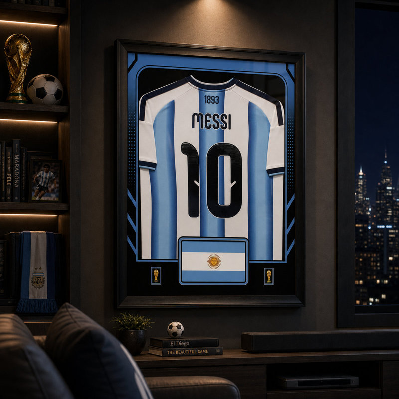 Lionel Messi encadré 25,75 x 33,75 de la Coupe du monde de football 2026 en Argentine