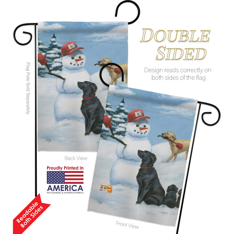 Double Sided 18.5 in. H x 13 in. W Polyester Animal Flag set