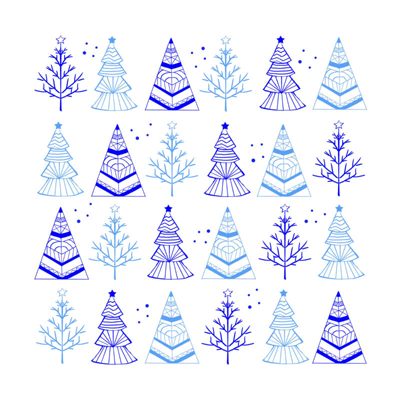 Christmas Trees 2 - Wrapped Canvas Print, 36" H x 36" W  