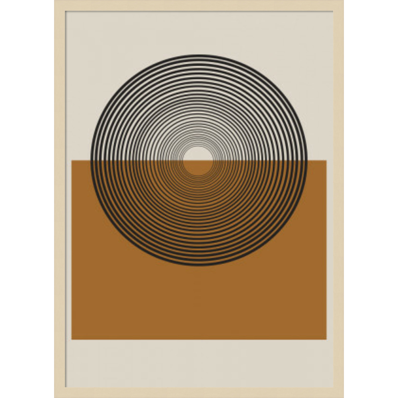 Retro Landscape by The Miuus Studio, Brown, 33" H x 24" W x 1" D