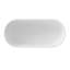 Baignoire autoportante de 59 po à surface solide, baignoire de trempage autoportante en résine de pierre de luxe avec trop-plein et bonde escamotable pour salle de bain contemporaine, blanc mat