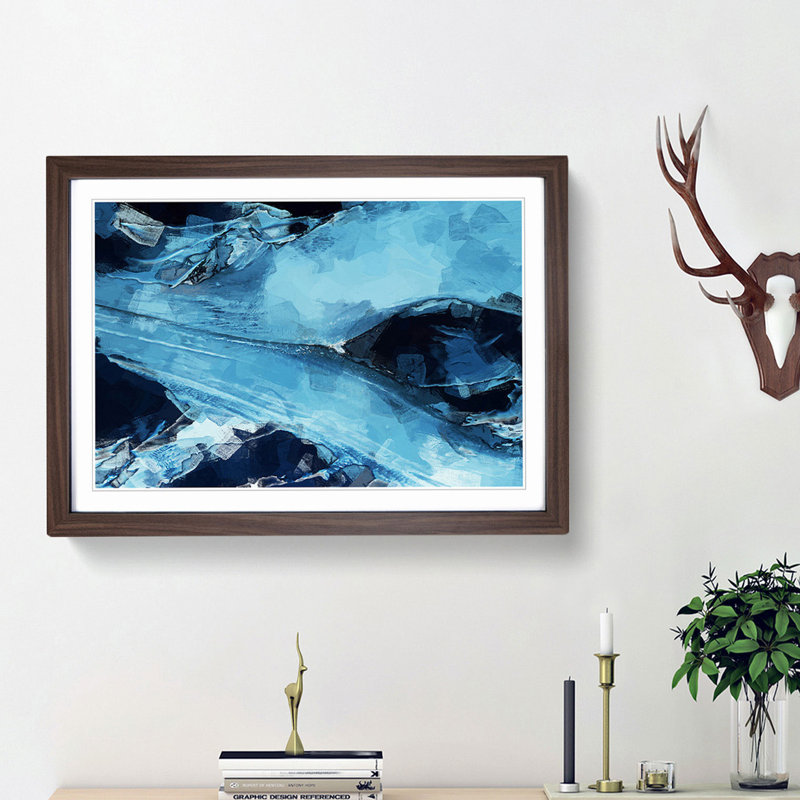 My Kind in Abstract - Picture Frame Painting Print, Walnut Framed, 27cm H x 36cm W x 2cm D