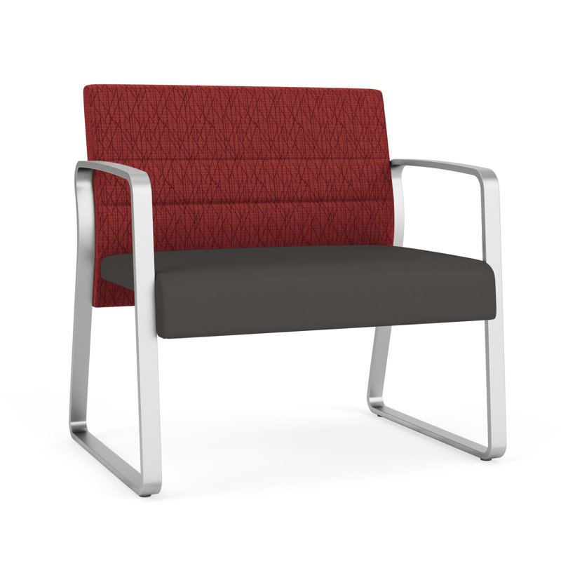 Chaise bariatique Waterfall, Argent, Dossier - Ciel minuit Adler / Siège - PP bleu imp