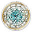Geometric Blue Spots I - horloge murale moderne-50582175-50582176