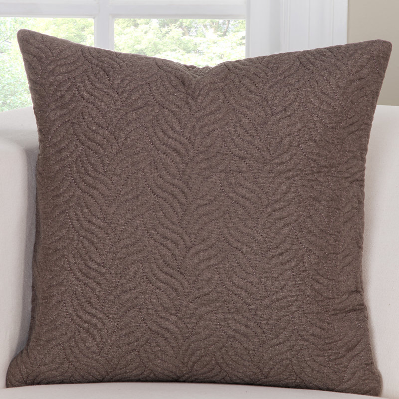 Saddleback Throw Pillow, 26" H x 26" W x 6" D, Brown