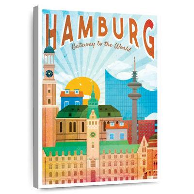 Affiche rétro de Hambourg