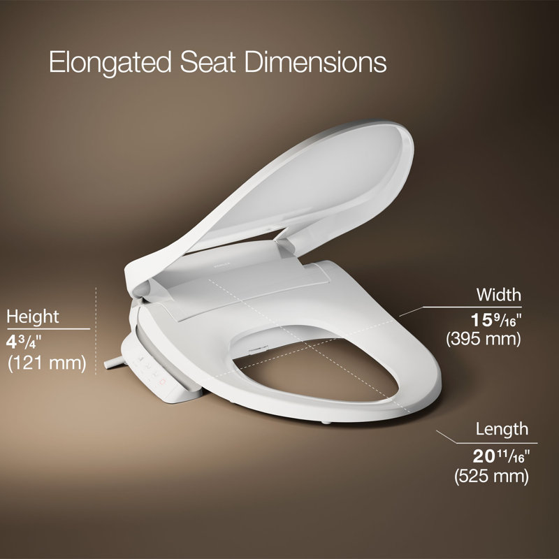 C3® Toilet Seat Bidet Elongated Bidet Seat, White