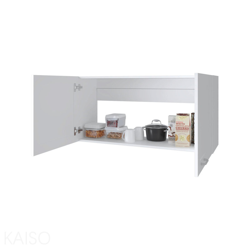 Armoire de cuisine murale à 2 portes, Blanc