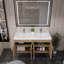 Meuble-lavabo double autoportant 48 po avec plateau en acrylique 48 po-2005035996
