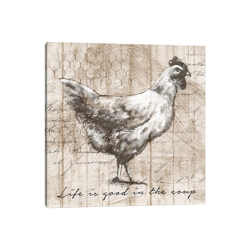 Farm Hen by Conrad Knutsen - Wrapped Canvas Gallery-Wrapped Canvas Giclée, 30.48 cm H x 30.48 cm W