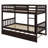 Wood Bunk Bed With Trundle, Convertible Into 2 Individual Single Beds-809406568