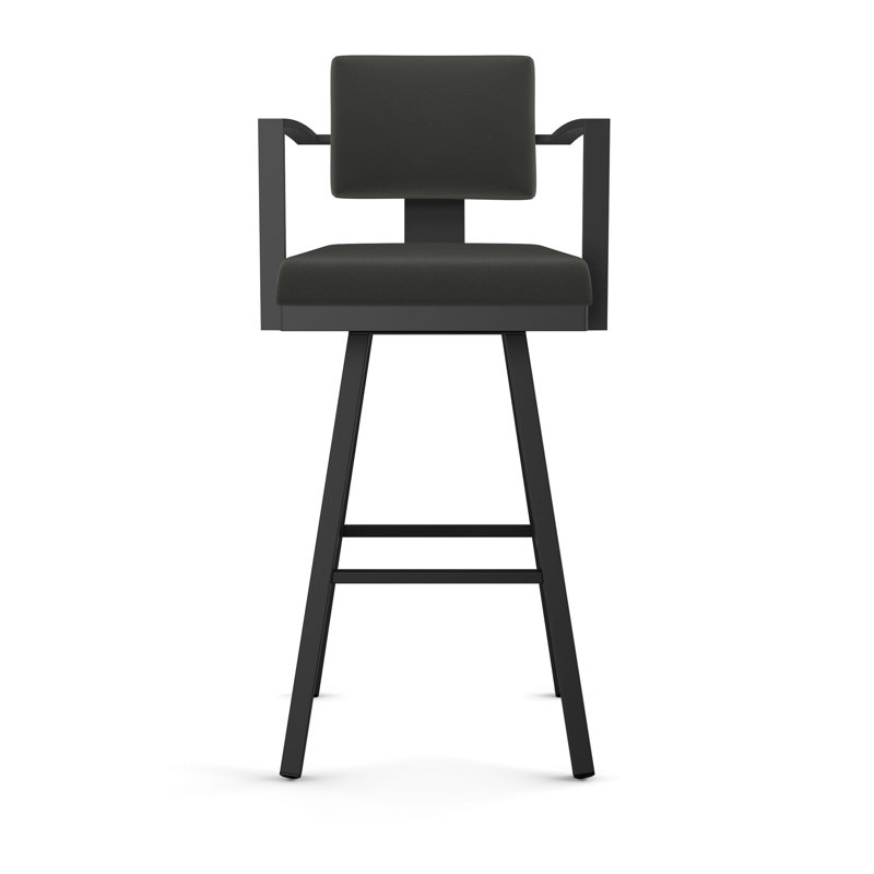 Tabouret de bar et de comptoir Perrotta, Noir, Tabouret de comptoir (siège d'une hauteur de 26,5, Crème, crème