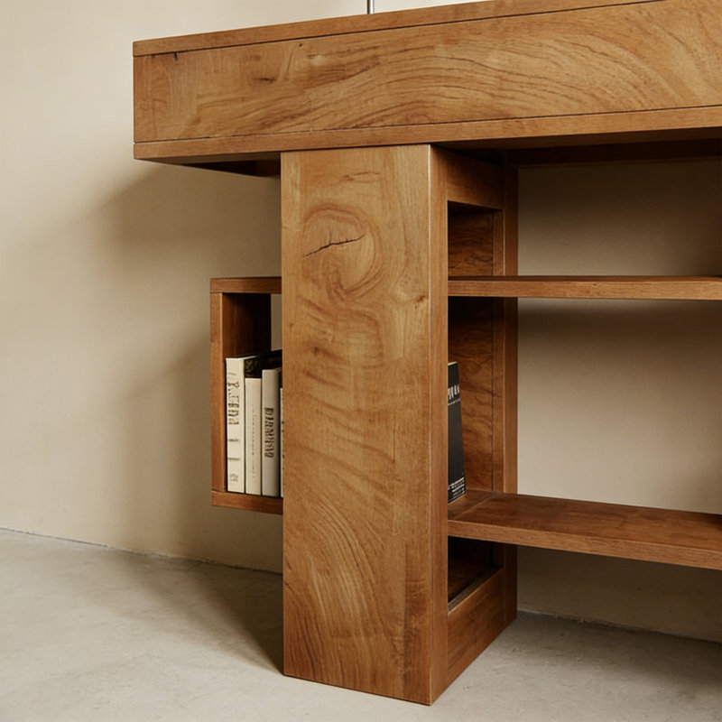 Console champêtre rétro, H 32,28 po x l 78,74 po x P 11,81 po