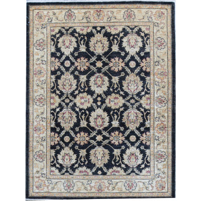 Tapis beige noué à la main de haute qualité
