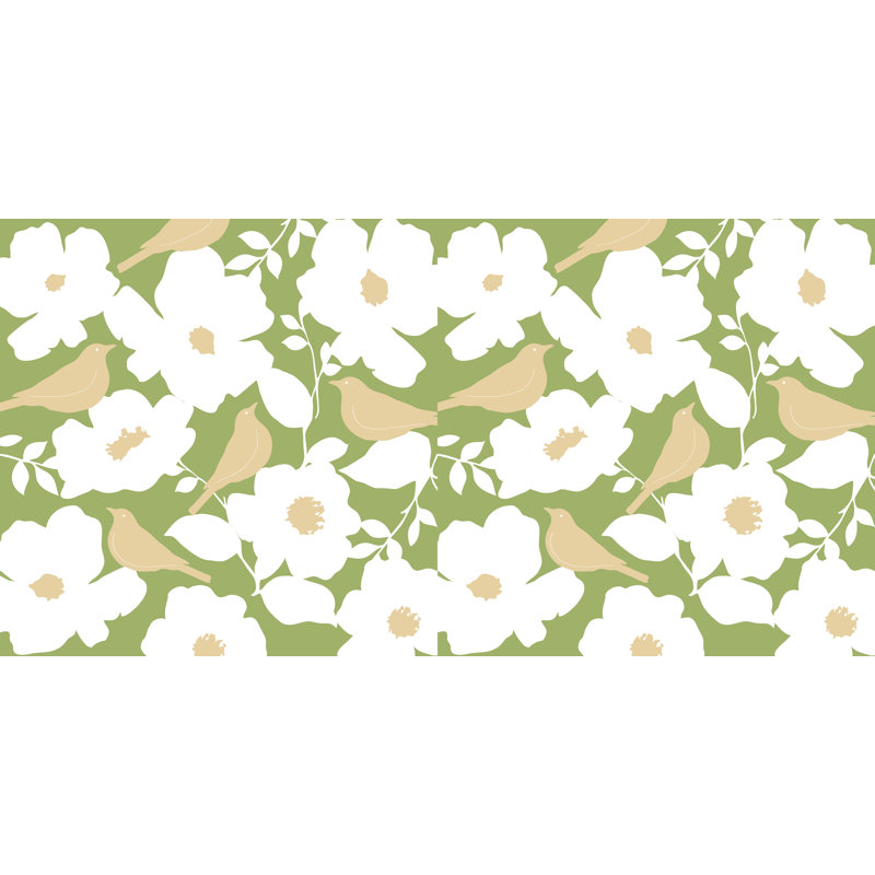 Housse de coussin d'extérieur carré Botanical Blooms Modfloral, 18 po x 18 po, Vert