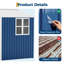 Remise de rangement extérieure en métal galvanisé 8 x 10 pi avec fenêtre transparente, portes verrouillables et toit de pointe pour outils de jardin