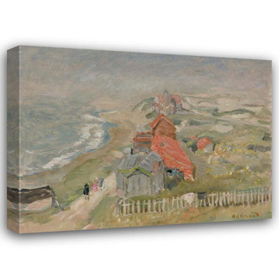 "La maison le long du chemin ou les maisons sur la falaise" par Pierre Bonnard - Art mural sur toile tendue avec châssis