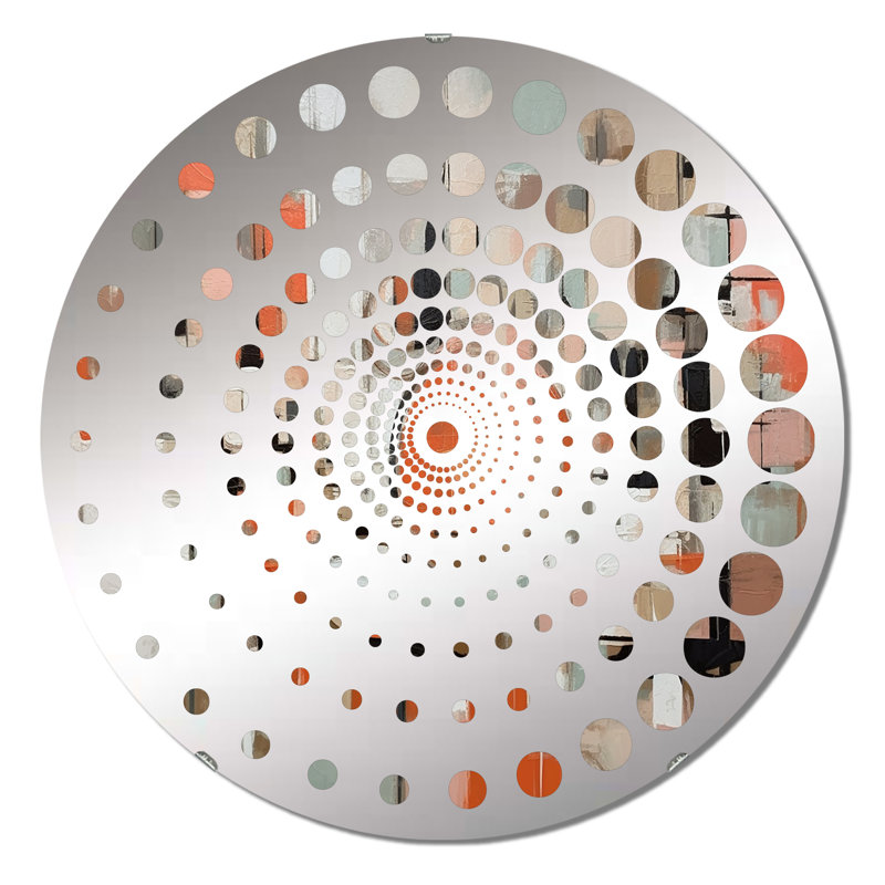 Amontae - Spiral Circle Wall Mirror, 23.6" x 23.6"