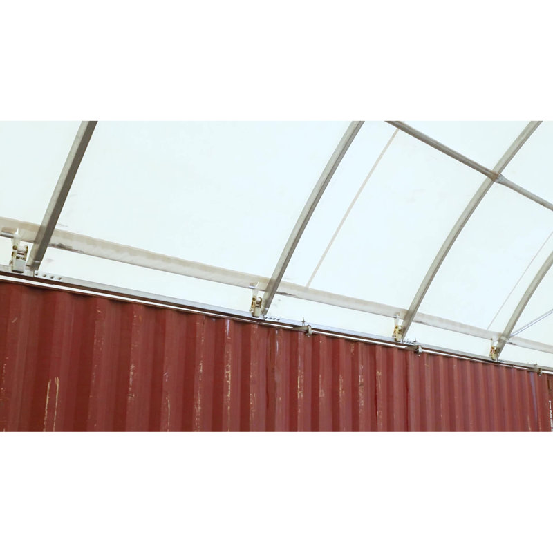 Abri pour contenant d'expédition 20 pi x 20 pi, PVC 15 oz