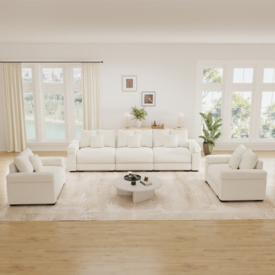 Canapé d'angle modulaire Haven Comfy Cloud, ensemble de salon avec fauteuil
