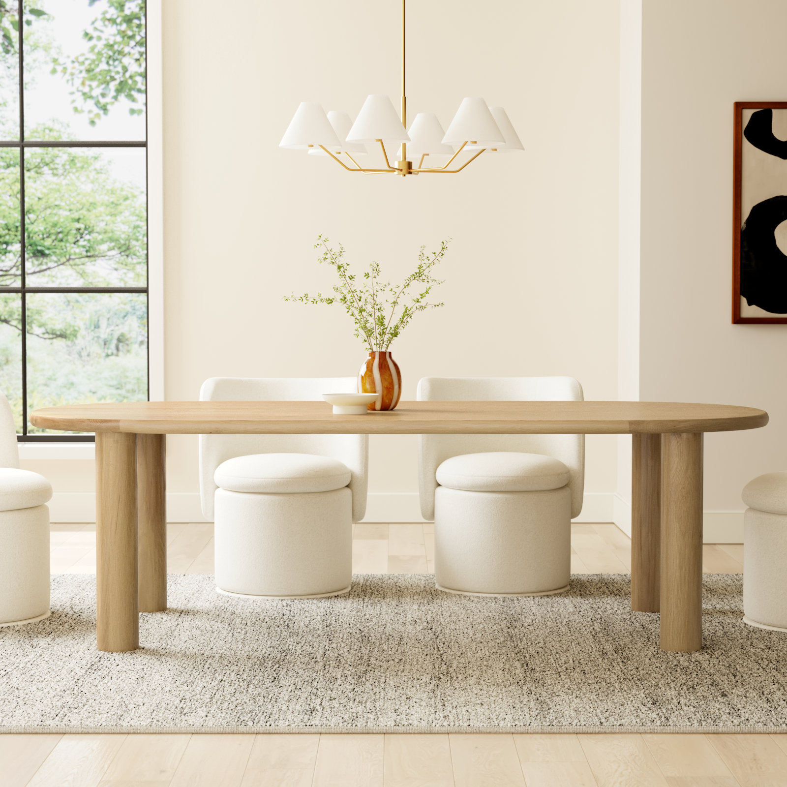 Tully Oval Dining Table, 96" L x 42" W