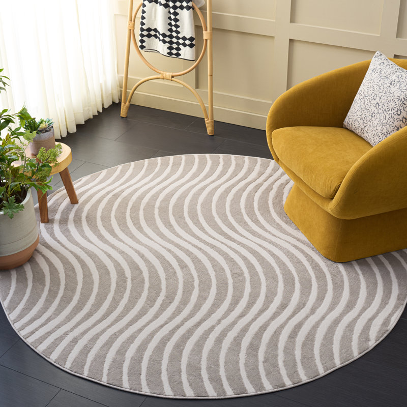 Saylor 132 Performance Abstract Rug, Round 6'3"