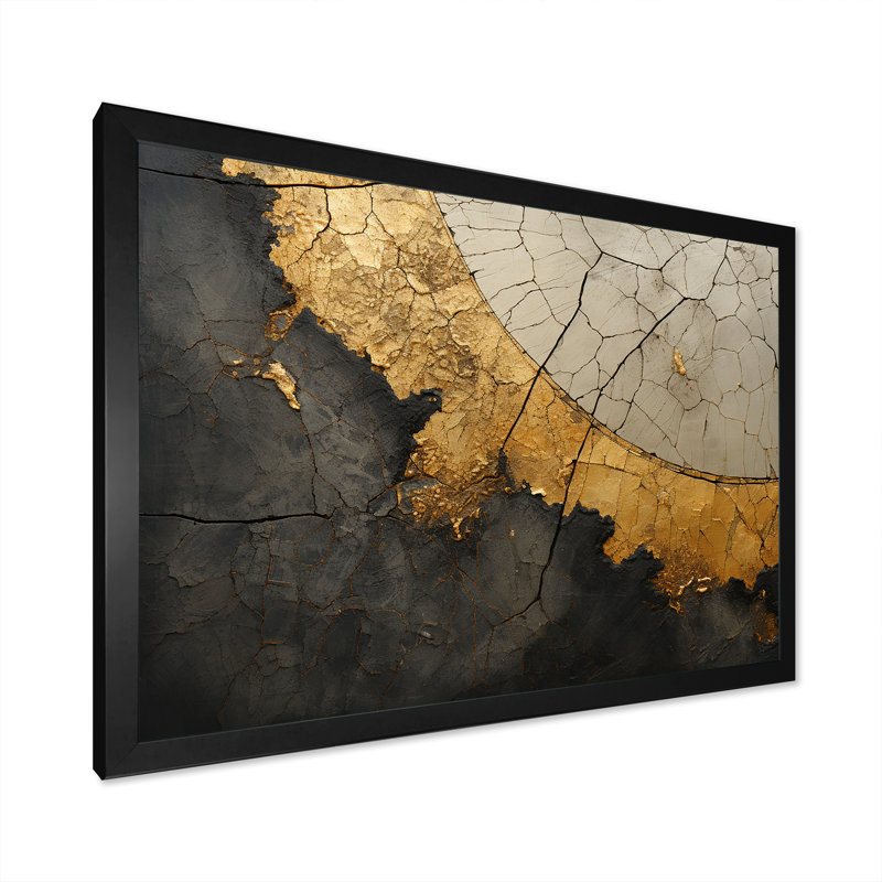 Art mural noir orné de poteries - Spirales abstraites, H 30 po x l 40 po x P 1,5 po, Cadre simple noir