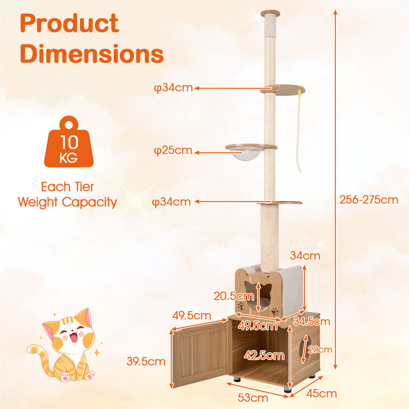 275cm H Cat Tree
