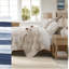 Ensembles de literie réversible, courtepointe en polyester pour grand lit, brun clair Modern Home