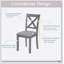 Ensemble de chaises de salle à manger élégantes pour 4 avec sièges rembourrés, dossiers confortables et fabrication robuste pour un décor moderne et traditionnel.-1850504715