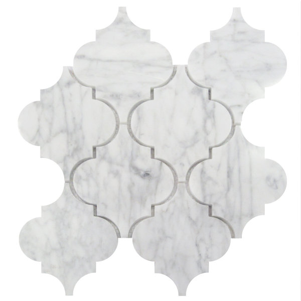 Arabesque 5" x 6" Marble Mosaic Tile