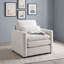 Fauteuil rembourré avec coussin double couche, accoudoirs roulés, coussin lombaire, assise profonde et dossier amovible-421607134
