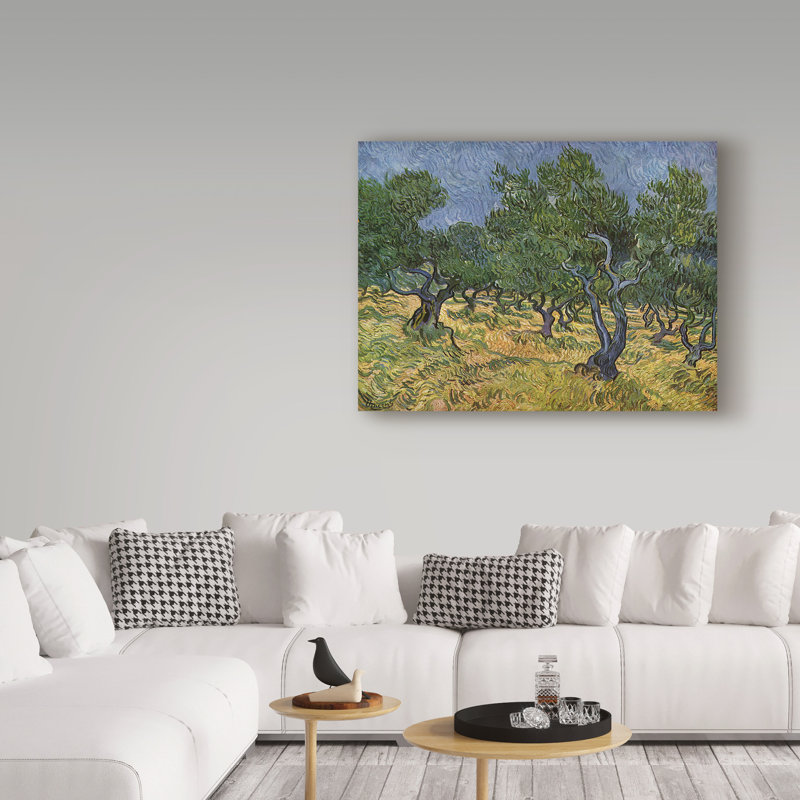 « olive verger midjune » par vincent van gogh, reproduction de peinture à l’huile sur toile tendue