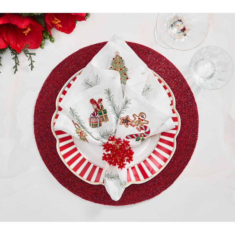 Xmas Trellis Napkin