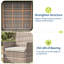 3-Piece Outdoor Rattan Furniture Set – Tempered Glass Coffee Table + PE Wicker Chairs with Soft Cushions, All-Weather for Garden, Backyard, Porch, Poolside, Patio-1762067314