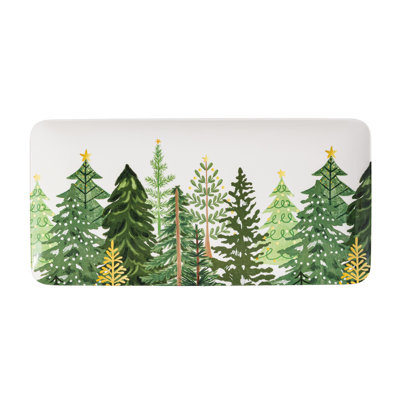 Plateau en mélamine avec diffuseur de fromage Shades of Green Trees