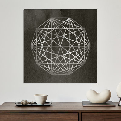 Steelpix Metal Canvas -  Modren Abstracts - Geometric Sphere By 5by5collective Wall Art Print