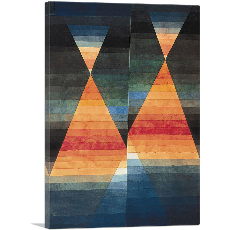 «Twin Tents 1923» par Paul Klee - reproduction d'art sur toile tendue, H 26 po x l 18 po x P 0,75 po